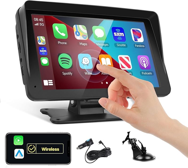 Podofo 7 Inch Wireless CarPlay Screen