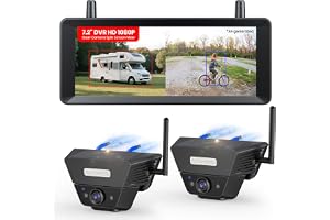 AUTO-VOX 2 Solar Magnetic Wireless Backup Camera, Watch Rear and Side Views | Spot Ca