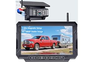 HD 1080P Magnetic Wireless Backup Camera for RV - 1-Min Easy Install | Stays Secure o