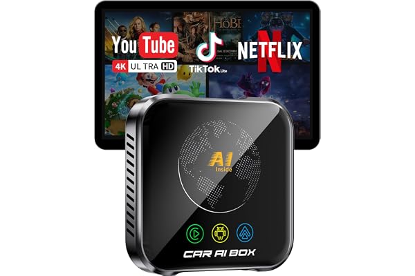 Magic AI Box Wireless CarPlay Adapter, Fast Car Video Box Plug & Play, Easy Setup, Su