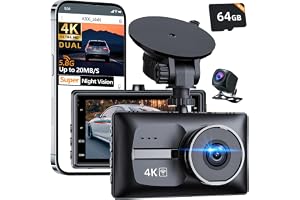 pahaa X18 4K Dash Cam Front and Rear, STARVIS 2 Sensor, Free 64GB Card | 4K+1080P Dua