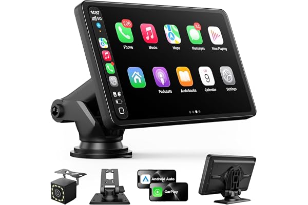 Carplay Screen for Car, 7" Wireless Apple Carplay & Android Auto | Car play with 1080