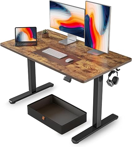 FEZIBO 48 x 24 Inches Standing Desk with Drawer, Adjustable 