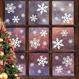 Static Window Stickers for Christmas Window Decorations, Ornaments Xmas Party Supplies, Th