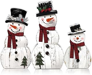 Barydat Christmas Snowman Decorations Centerpieces